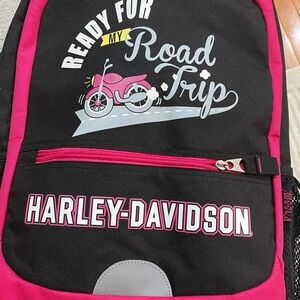 Harley-Davidson Kids Pink and Black Backpack